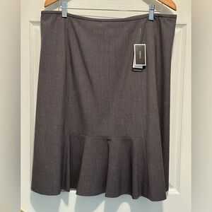 Women's Nine West Stretch Flare-Hem Lined Skirt in Steel Gray Size 14 NWT